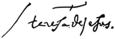 Firma de Santa Teresa. Fuente: es.wikipedia.org