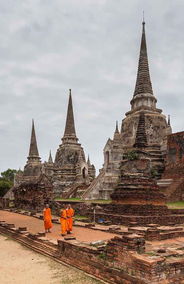 Templo Phra Si Sanphet en Ayutthaya. Fuente: es.wikipedia.org