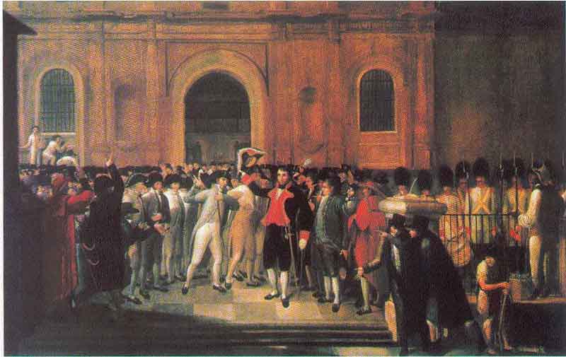 El tumulto del 19 de abril de 1810 por Juan Lovera. Fuente: es.wikipedia.org