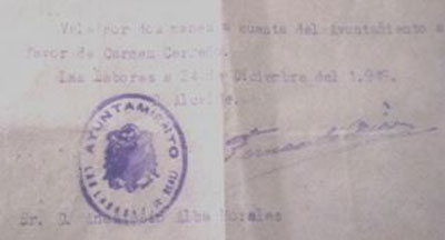 Fuente: Archivo del Ayuntamiento de Las Labores.
