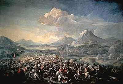 La Batalla de Montjuic  por Pandolfo Reschi. Fuente: es.wikipedia.org