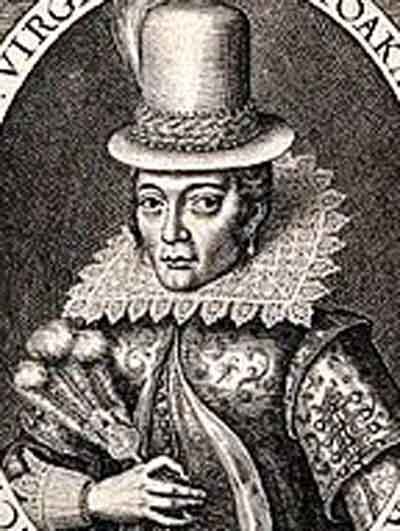 Retrato de Pocahontas por Simon de Passe (1616). Fuente: es.wikipedia.org