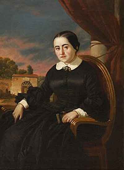 Fernán Caballero por Valeriano Domínguez Bécquer (1858).  Fuente: es.wikipedia.org